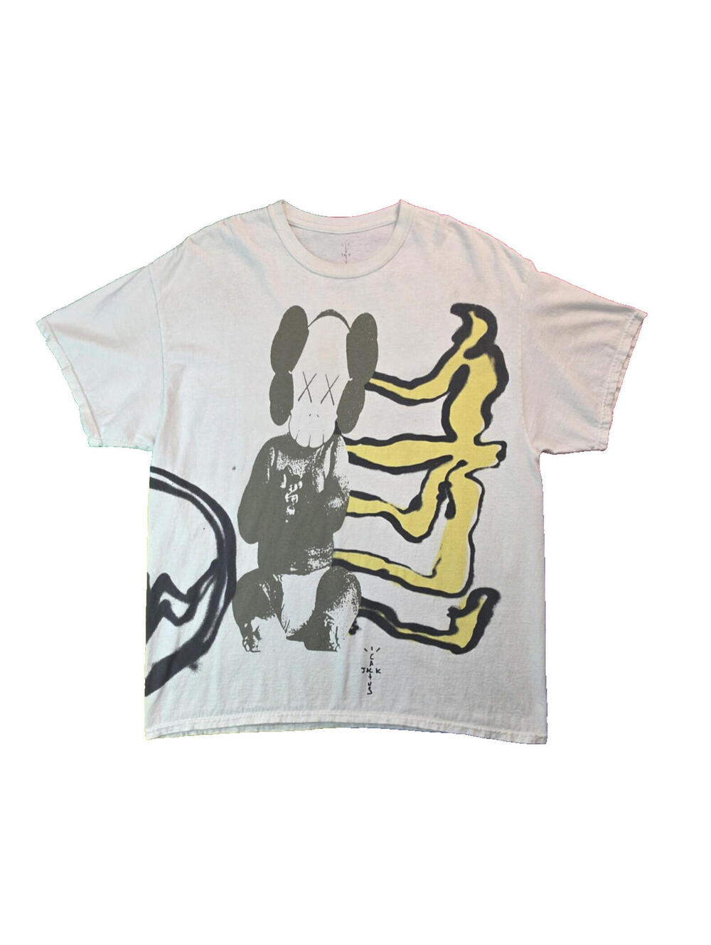 Travis Scott Cactus Jack x KAWS For Fragment Graphic T Shirt Mens Large L